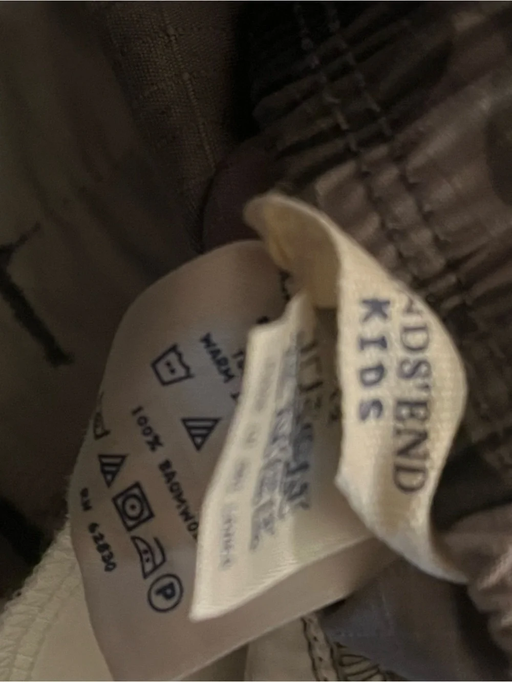 NEW Lands End Gray Camo Cargo Pants - Boys Size 12